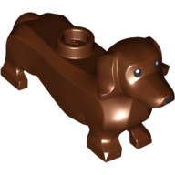 Visuel indicatif Rebrickable de Animal, chien, teckel, yeux noirs Nez et motif imprimé (Animal, Dog, Dachshund, Black Eyes Nose and Print)
