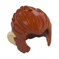 Visuel indicatif Rebrickable de Cheveux et favoris, avec motif imprimé oreilles beige (Hair and Sideburns, with Tan Ears Print)