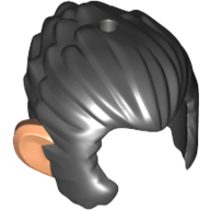 Cheveux et favoris, avec motif imprimé oreilles de nougat (Hair and Sideburns, with Nougat Ears Print)