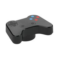 Visuel indicatif Rebrickable de Contrôleur de jeu avec D-Pad et Joysticks argentés, et motif imprimé Boutons rouges et bleus (Game Controller with Silver D-Pad and Joysticks, and Red and Blue Buttons Print)