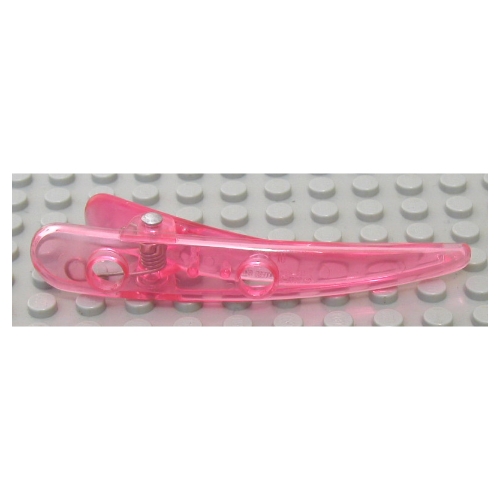 Visuel indicatif Rebrickable de Pince à cheveux Clikits, long, 2 trous, motif de surface rose nacré (Clikits Hair Clip, Long, 2 Holes, Pearlescent Pink Surface Pattern)