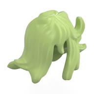 Visuel indicatif Rebrickable de Cheveux longs dans le vent avec motif vert transparent-néon marbré (Hair Long in Wind with Marbled Trans-Neon Green Pattern)