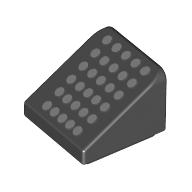 Visuel indicatif Rebrickable de Brique inclinée 30° 1 x 1 x 2/3 avec motif imprimé de points argentés (Brick Sloped 30° 1 x 1 x 2/3 with Silver Dots Print)