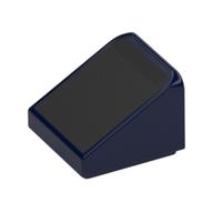 Visuel indicatif Rebrickable de Brique inclinée 30° 1 x 1 x 2/3 avec motif noir Surface imprimée (Brick Sloped 30° 1 x 1 x 2/3 with Black Surface Print)