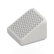 Visuel indicatif Rebrickable de Brique inclinée 30° 1 x 1 x 2/3 avec motif imprimé maille argent (Brick Sloped 30° 1 x 1 x 2/3 with Silver Mesh Print)