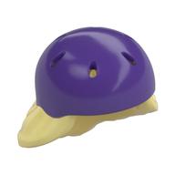 Visuel indicatif Rebrickable de Cheveux et casque, mi-longueur avec motif de casque de vélo violet foncé (Hair and Helmet, Mid-Length with Dark Purple Bike Helmet Pattern)