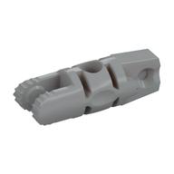 Cylindre à charnière 1 x 3 Verrouillage avec 1 doigt et 2 doigts aux extrémités, avec trou, 7 dents (Hinge Cylinder 1 x 3 Locking with 1 Finger and 2 Fingers On Ends, with Hole, 7 Teeth)