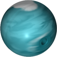 Visuel indicatif Rebrickable de Projectile, arme de grande taille, sphère de zamor / boule avec motif blanc marbré (Projectile, Large Figure Weapon, Zamor Sphere / Ball with Marbled White Pattern)