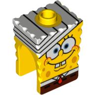 Tête de minifigurine Spécial, Bob l'éponge avec motif imprimé Bandage (Minifig Head Special, SpongeBob with Bandage Print)
