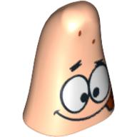 Tête de minifigurine spéciale, étoile de mer avec la langue sur motif imprimé (patrick) (Minifig Head Special, Starfish with Tongue Out Print (Patrick))