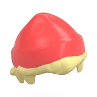Visuel indicatif Rebrickable de Cheveux et chapeau, cheveux courts et bonnet motif corail (Hair and Hat, Short Hair and Beanie Coral Pattern)