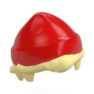 Cheveux et chapeau, cheveux courts et bonnet motif rouge (Hair and Hat, Short Hair and Beanie Red Pattern)