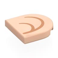 Visuel indicatif Rebrickable de Tuile ronde Motif imprimé 2 x 2 demi-cercle avec oreille interne Nougat (droite) (Tile Round 2 x 2 Half Circle with Nougat Inner Ear (Right) Print)