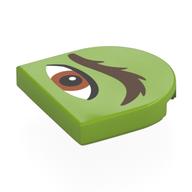 Visuel indicatif Rebrickable de Tuile ronde 2 x 2 demi-cercle avec œil brun rougeâtre, sourcil brun foncé à gauche motif imprimé (Tile Round 2 x 2 Half Circle with Reddish Brown Eye, Dark Brown Eyebrow Left Print)