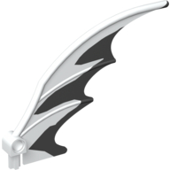 Visuel indicatif Rebrickable de Partie du corps de la créature, aile du dragon 8 x 10, avec motif blanc marbré (Creature Body Part, Dragon Wing 8 x 10, with Marbled White Pattern)