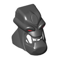 Tête de minifigurine spéciale, Piraka Reidak avec yeux et dents motif imprimé (Minifig Head Special, Piraka Reidak with Eyes and Teeth Print)