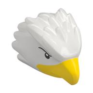 Tête de minifigurine Spécial, Oiseau avec bec jaune, motif imprimé Yeux noirs (Minifig Head Special, Bird with Yellow Beak, Black Eyes Print)