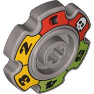 Visuel indicatif Rebrickable de Roue de pignon de bande de roulement Technic petite avec motif imprimé jeu glatorian (Technic Tread Sprocket Wheel Small with Glatorian Game Print)