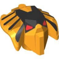 Tête de minifigurine Spécial, Toa Mahri Hewkii / Tête de Jaller aux yeux rouges (Hewki) (Minifig Head Special, Toa Mahri Hewkii / Jaller Head with Red Eyes (Hewki))