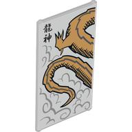Visuel indicatif Rebrickable de Verre pour fenêtre 1 x 4 x 6 avec motif imprimé queue de dragon (Glass for Window 1 x 4 x 6 with Dragon Tail Print)