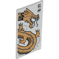 Visuel indicatif Rebrickable de Verre pour fenêtre 1 x 4 x 6 avec motif imprimé tête de dragon (Glass for Window 1 x 4 x 6 with Dragon Head Print)