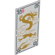 Visuel indicatif Rebrickable de Verre pour fenêtre 1 x 4 x 6 avec motif imprimé Dragon (Glass for Window 1 x 4 x 6 with Dragon Print)
