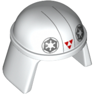 Casque pilote impérial, lisse avec logo impérial et trois triangles rouges motif imprimé (à-pd pilote) (Helmet Imperial Pilot, Smooth with Imperial Logo and Three Red Triangles Print (AT-DP Pilot))