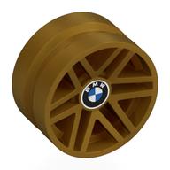 Visuel indicatif Rebrickable de Roue, Sport 21 x 11, doubles rayons avec motif imprimé BMW Logo (Wheel, Sport 21 x 11, Double Spokes with BMW Logo Print)
