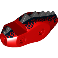 Visuel indicatif Rebrickable de Partie du corps de la créature, torse de dragon avec motif d'écailles dorsales noires (Creature Body Part, Dragon Torso with Black Dorsal Scales Pattern)
