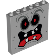Panneau 1 x 6 x 5 avec motif imprimé Whomp Face (Panel 1 x 6 x 5 with Whomp Face Print)