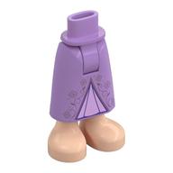 Mini-poupée bassin et jupe avec chevilles avec jupe de lavande moyenne, garniture de lavande (Minidoll Hips and Skirt with Ankles with Medium Lavender Skirt, Lavender Trim)