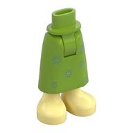 Visuel indicatif Rebrickable de Mini-poupée bassin et jupe avec des chevilles avec des pieds jaune clair lumineux, motif imprimé étoiles argentées (Minidoll Hips and Skirt with Ankles with Bright Light Yellow Feet, Silver Stars Print)