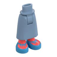 Visuel indicatif Rebrickable de Mini-poupée bassin et jupe avec chaud beige chevilles, chaussures d'azur foncé, motif imprimé lacets de corail (Minidoll Hips and Skirt with Warm Tan Ankles, Dark Azure Shoes, Coral Laces Print)