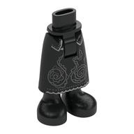 Visuel indicatif Rebrickable de Mini-poupée bassin et jupe avec des chevilles avec des décorations en argent imprimé (Minidoll Hips and Skirt with Ankles with Silver Decorations Print)