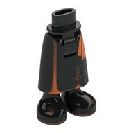 Visuel indicatif Rebrickable de Mini-poupée bassin et jupe avec chevilles avec garniture orange foncé (Minidoll Hips and Skirt with Ankles with Dark Orange Trim)