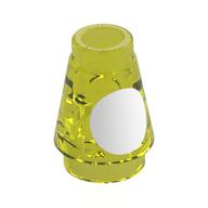 Cône 1 x 1 avec motif blanc imprimé par points (Cone 1 x 1 with White Dot Print)