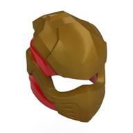 Casque, ninja avec bandages motif rouge (Helmet, Ninja with Wraps Red Pattern)