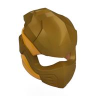 Visuel indicatif Rebrickable de Casque, ninja avec enveloppements motif orange clair lumineux (Helmet, Ninja with Wraps Bright Light Orange Pattern)
