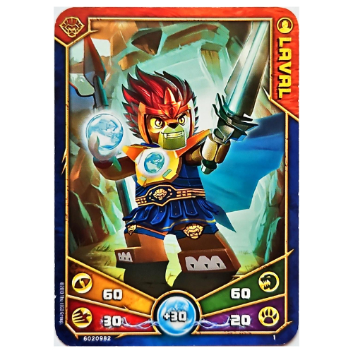 Carte à collectionner, Legends of Chima jeu n° 1: 1 [Laval] (Trading Card, Legends of Chima Deck #1: 1 [Laval])