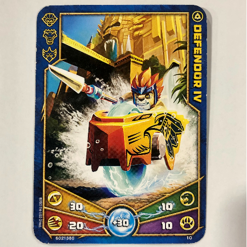 Carte à collectionner, Legends of Chima jeu n° 1: 10 [Defendor IV] (Trading Card, Legends of Chima Deck #1: 10 [Defendor IV])