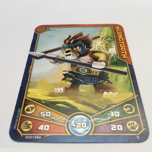 Carte à collectionner, Legends of Chima jeu n° 1: 5 [Longtooth] (Trading Card, Legends of Chima Deck #1: 5 [Longtooth])