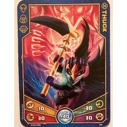 Carte à collectionner, Legends of Chima jeu n° 1: 34 [Thugk] (Trading Card, Legends of Chima Deck #1: 34 [Thugk])