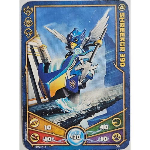 Carte à collectionner, Legends of Chima jeu n° 1: 36 [Shreekor 390] (Trading Card, Legends of Chima Deck #1: 36 [Shreekor 390])