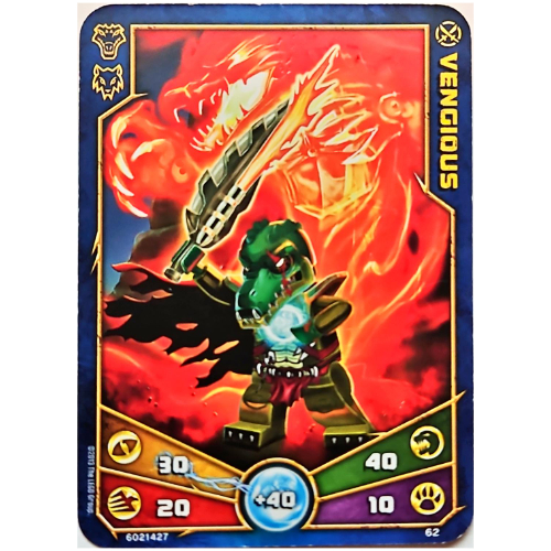 Carte à collectionner, Legends of Chima jeu n° 1: 62 [Vengious] (Trading Card, Legends of Chima Deck #1: 62 [Vengious])