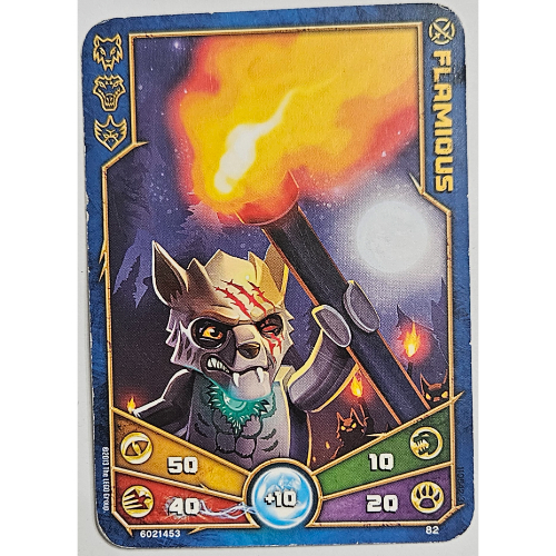 Carte à collectionner, Legends of Chima jeu n° 1: 82 [Flamious] (Trading Card, Legends of Chima Deck #1: 82 [Flamious])