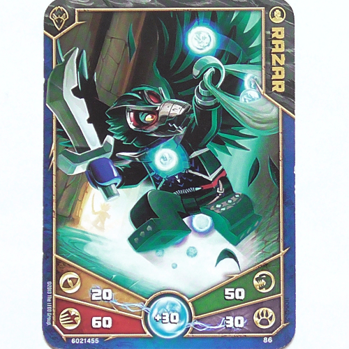 Carte à collectionner, Legends of Chima jeu n° 1: 86 [Razar] (Trading Card, Legends of Chima Deck #1: 86 [Razar])