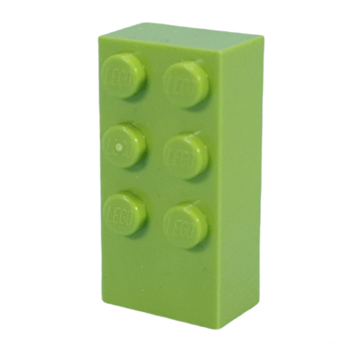 Visuel indicatif Rebrickable de Braille brique 2 x 4 avec 6 tenons ⠿ (Braille Brick 2 x 4 with 6 Studs ⠿)