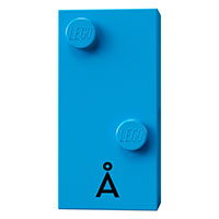 Visuel indicatif Rebrickable de Braille brique 2 x 4 avec 2 motifs imprimés tenons ⠡ et 'Å' (Braille Brick 2 x 4 with 2 Studs ⠡ and 'Å' Print)