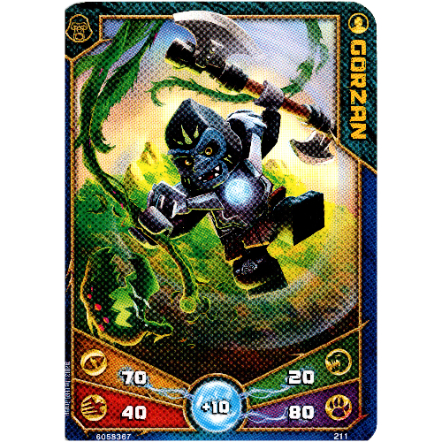 Carte à collectionner, Legends of Chima jeu n° 2: 211 - Gorzan (Trading Card, Legends of Chima Deck #2: 211 - Gorzan)