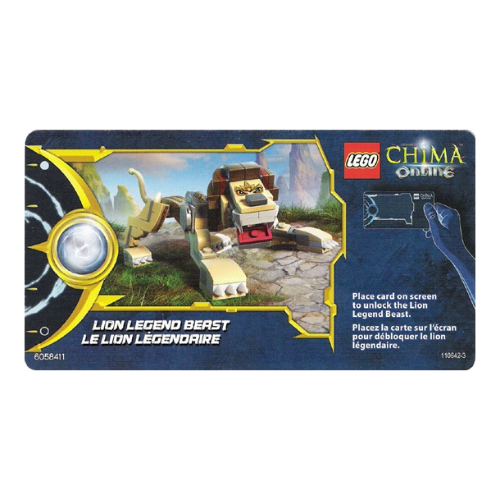 Carte à collectionner, carte de légende de chima en ligne - lion légende bête (Trading Card, Legends of Chima Online Card - Lion Legend Beast)